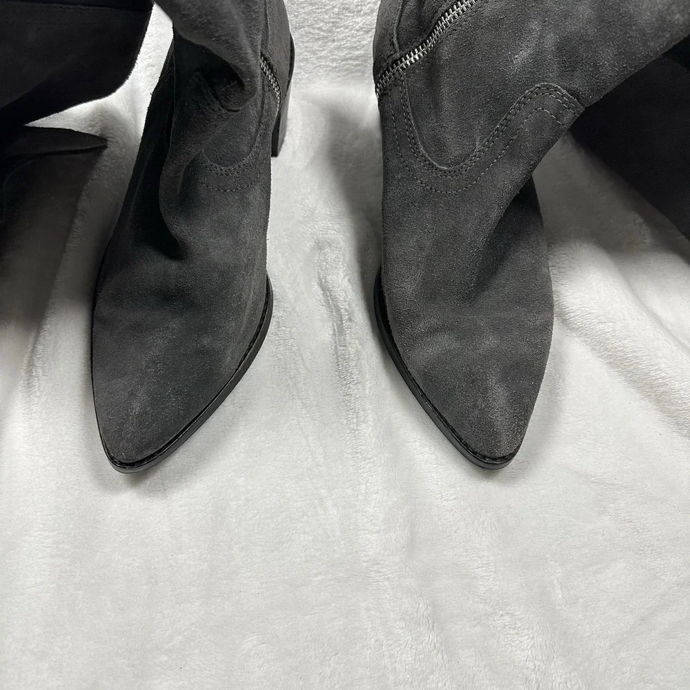 Report Signature Boots Women's 8 Gray Suede Knee High